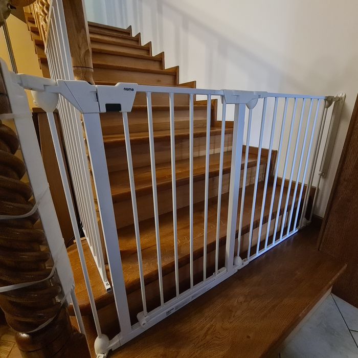 Poartă de siguranță cu 3 panouri Modular, metal, alb