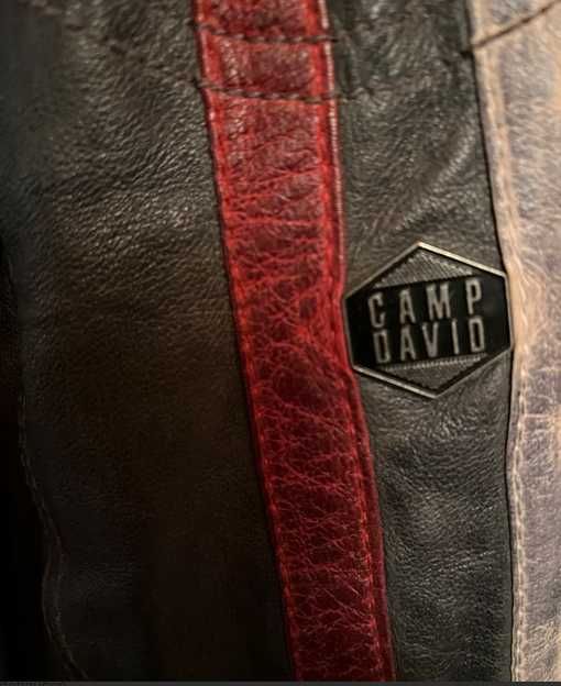CAMP DAVID distressed,geaca piele aspect uzat. L
