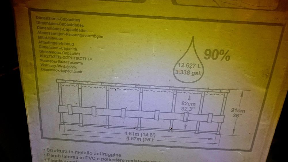 Piscina NOUA BestWay Steel Pro Frame Pool, diametru 4,57m x 91cm H