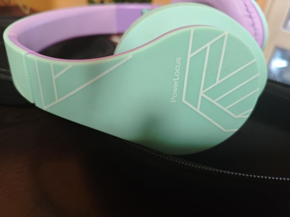 Слушалки PowerLocus P2 (детски, безжични, синьо-лилави)