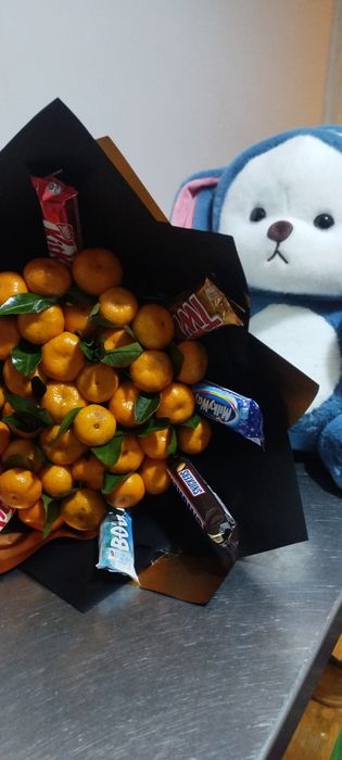 mandarinli buket shokalatli buket mandarin buket pul buket kapalak