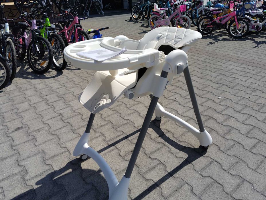 MONI Кожен стол за хранене RICO бял