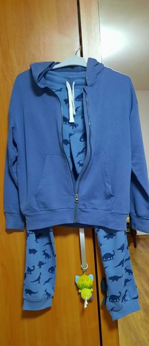 Set trening baieti gri petrol.