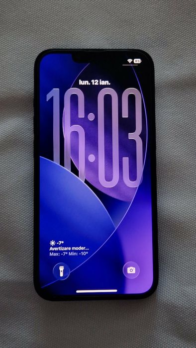 iPhone 14 128GB midnight, eSIM only, 85% baterie, deblocat + husă UAG