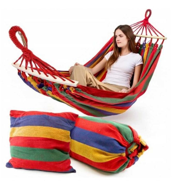 Хамак XXL с възглавница и чанта — максимален комфорт до 250 кг