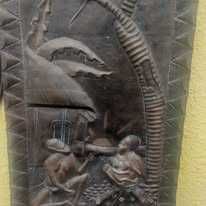 Tablou din cupru de exterior cu tenta africana