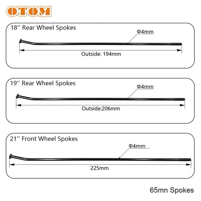 СПИЦА 18" 19" 21" KTM 1998- 2020 спици за капла спица за капла