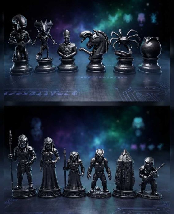 Ce Univers Iti Place? 10 Seturi Sah Tematice din Filme si Jocuri | Supereroi, Saga Galactica, Fantasy, Arena | 32 Piese Rasina 14K