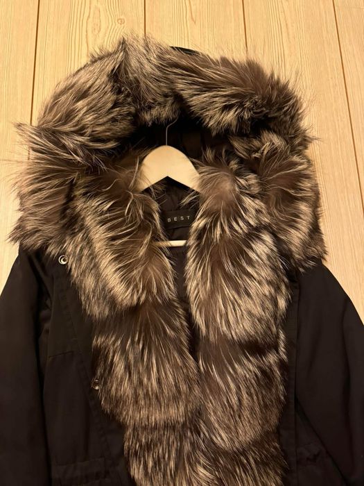 Parca cu blana de vulpe(impermeabila)