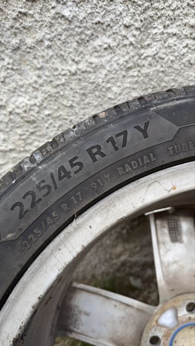 Продавам джанти за Ауди 5x112 с гуми 225/45/17 7j