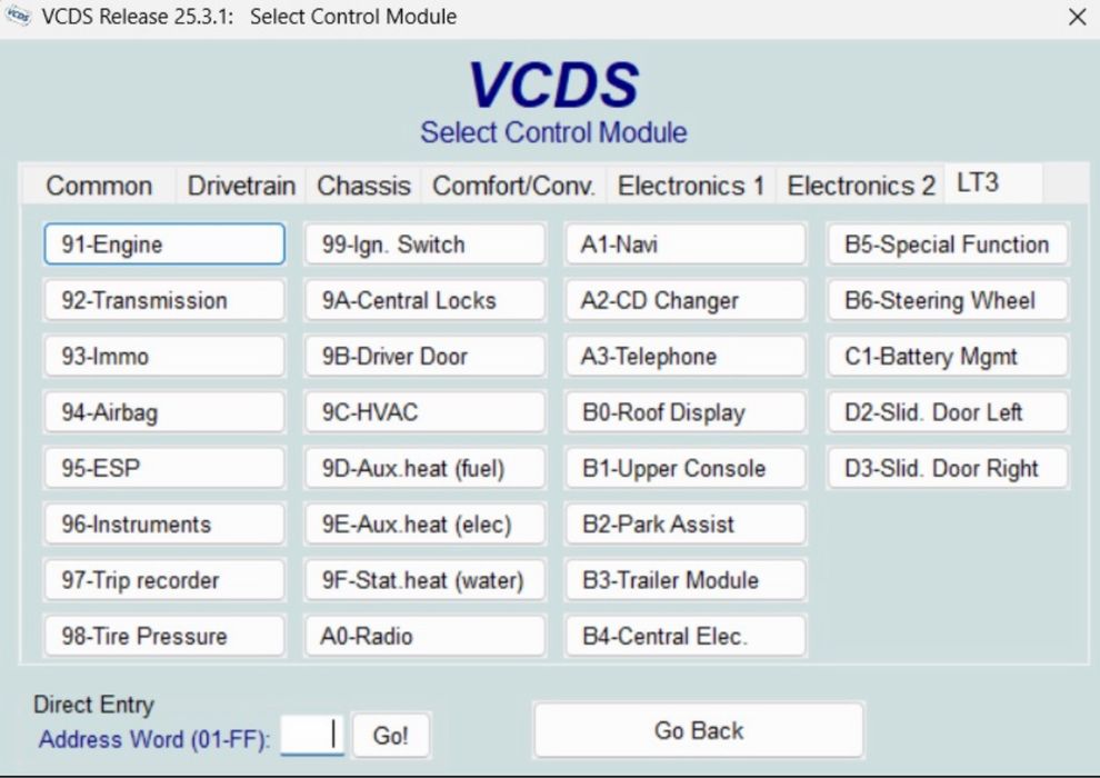 TESTER/DIAGNOZA VAGCOM/VCDS 25.3.2 Engleza/Romana/Germana/Franceza