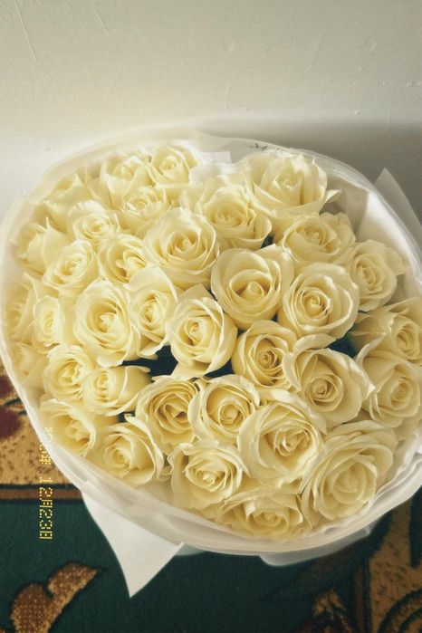 39штук, белый роза