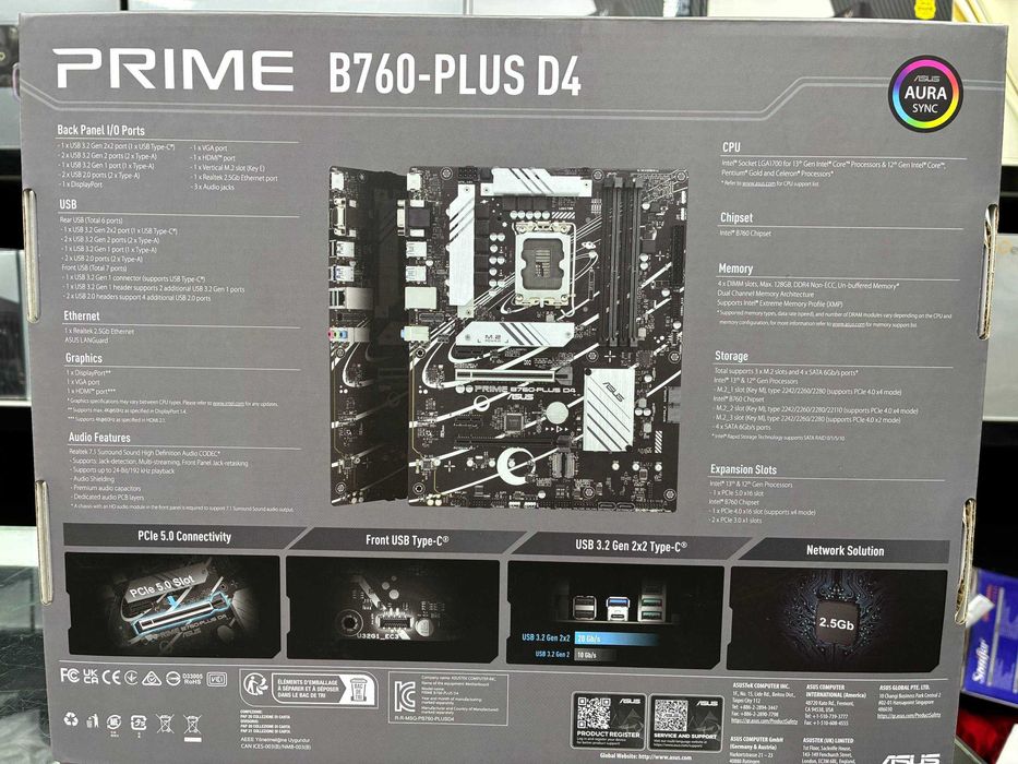 Asus PRIME B760 PLUS DDR4 (PC5.0 / LAN 2.5GB)