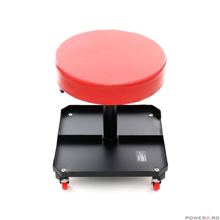 Taburet, scaun rotrativ cu spatiu pentru depozitare scule, 360°, 136