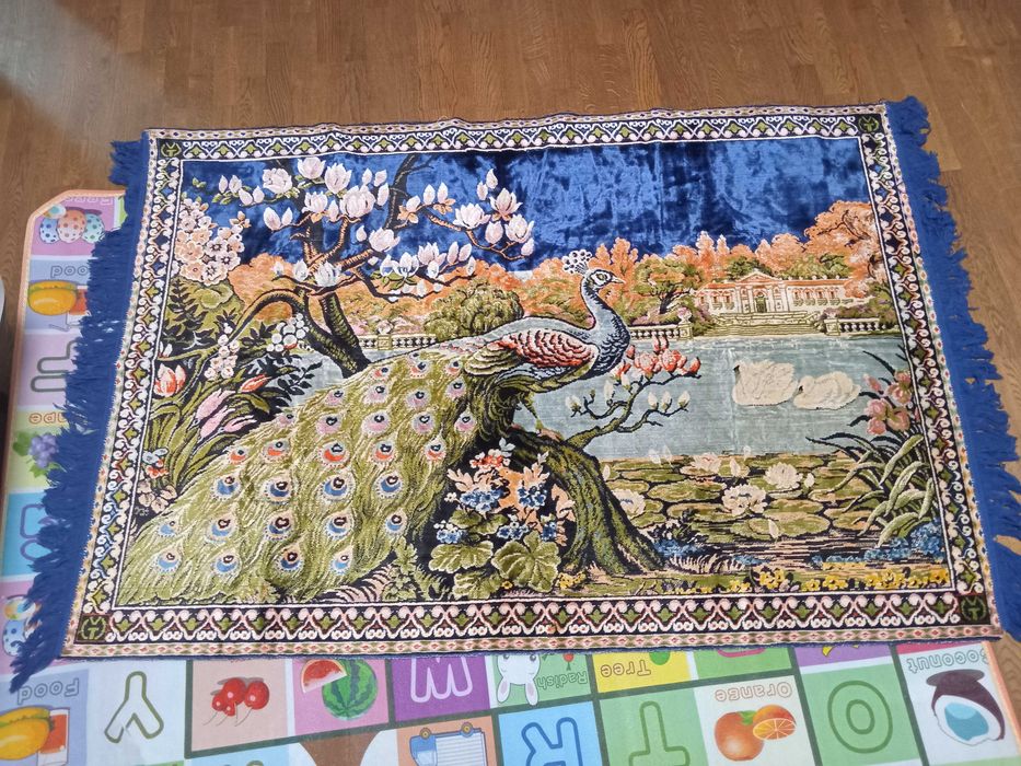 Macat vechi țesut manual ,Piesă autentică anii ’60–’70 Culori vii RAR