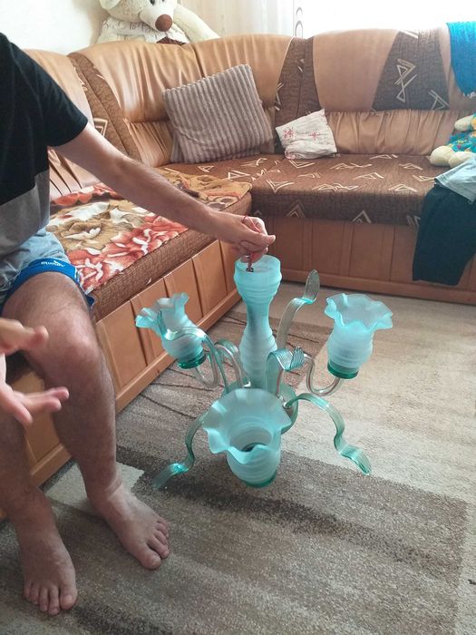 Lustra sticla trei brate