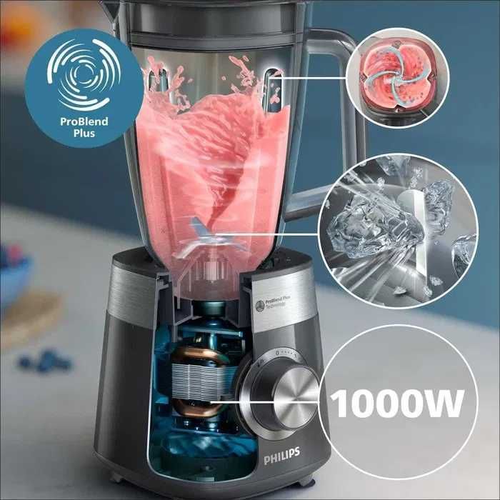 Серия блендер Philips 5000, технология ProBlend Plus, 1000W, 2 литра