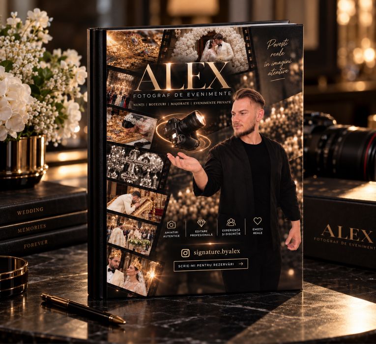 Fotograf evenimente București | Nuntă, Botez, Majorat, Corporate | Albume Premium