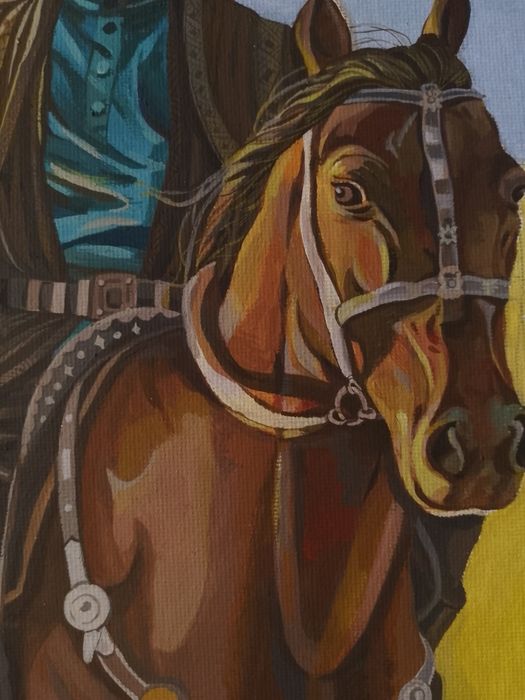 Картина "The Horseman" темперой
