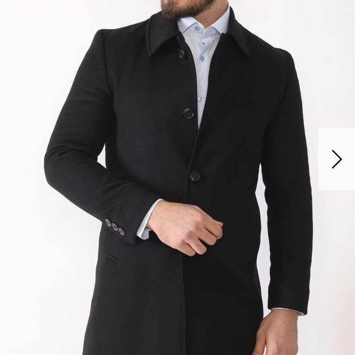 Мужко черно палто