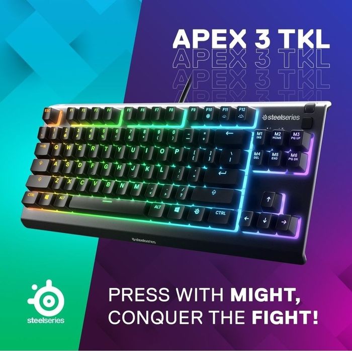 Steelseries Apex 3 TKL СКИДКА/ресурс 20млн нажат/Мембраная Клавиатура