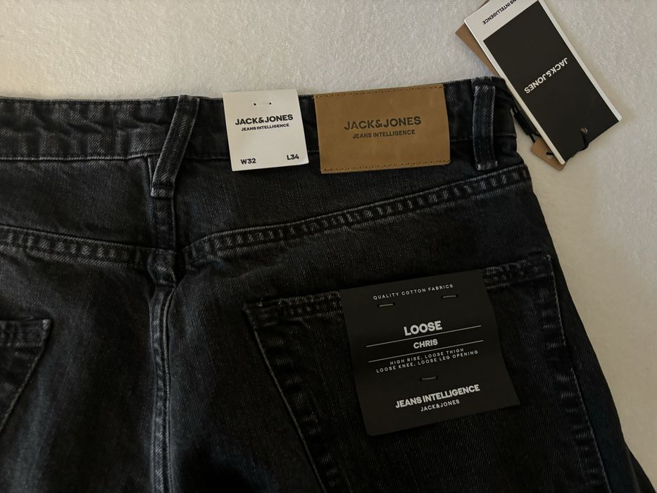 Нови Мъжки Черни Дънки Jack & Jones с Етикет