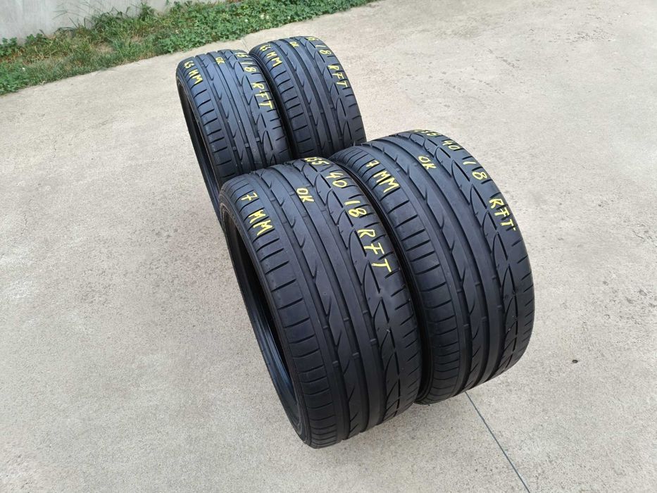 Set anvelope vara 225 45 18 cu 255 40 18 bridgestone potenza run flat