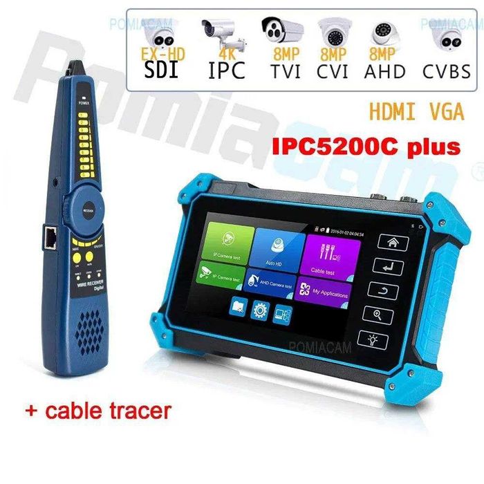 IPC tester 8k universal / IPC тестер 8к для камера с шупом