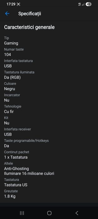 Tastatura gaming