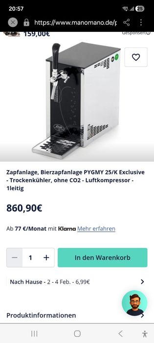 Dozator bere vin