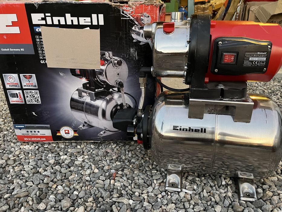 Einhell GC-WW 1250 NN - Hidrofor, 1200 W, 8 m, 20 l, 83 l/min, carcasa inox, monofazat