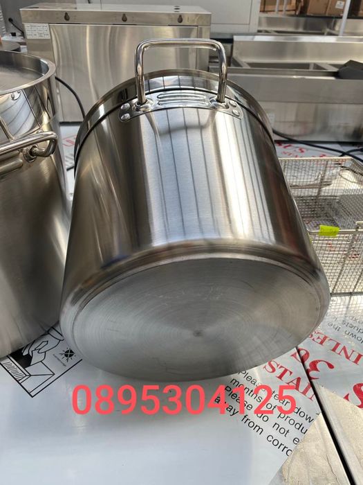Тенджери(казани) от неръждаема стомана 2мм с двойно дъно!