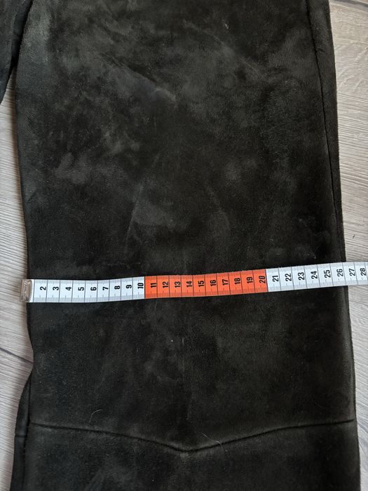 Pantaloni Autentici din Piele Întoarsă Naturală + Curea Piele