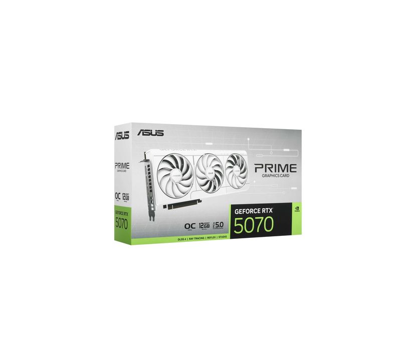 ' Видеокарта ASUS RTX 5070 PRIME WHITE OC (12GB GDDR7, White Edition)