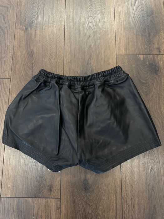 Rick Owens leather shorts