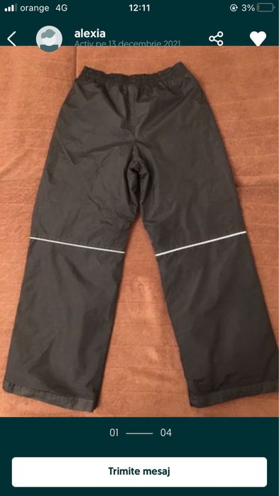 Pantaloni din fas iarna 7-8ani