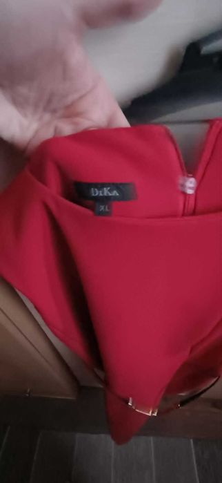 Дамска червена рокля, DIKA, XL