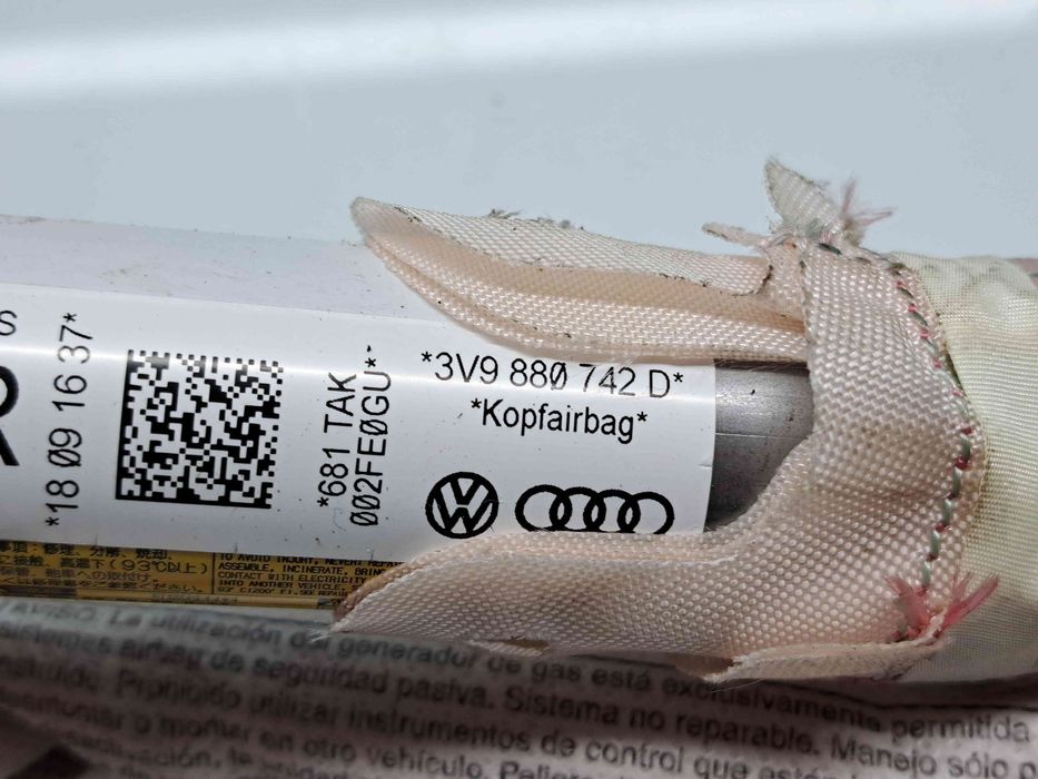 Airbag cortina dreapta Skoda Superb III Combi (3V5) [Fabr 2015-2024]