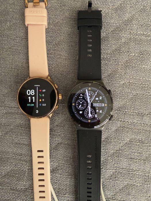 Часовник huawei gt2 pro и fossil gen6 wellness