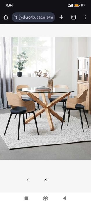 vand masa de sticla rotunda diametru 119 cm JYSK