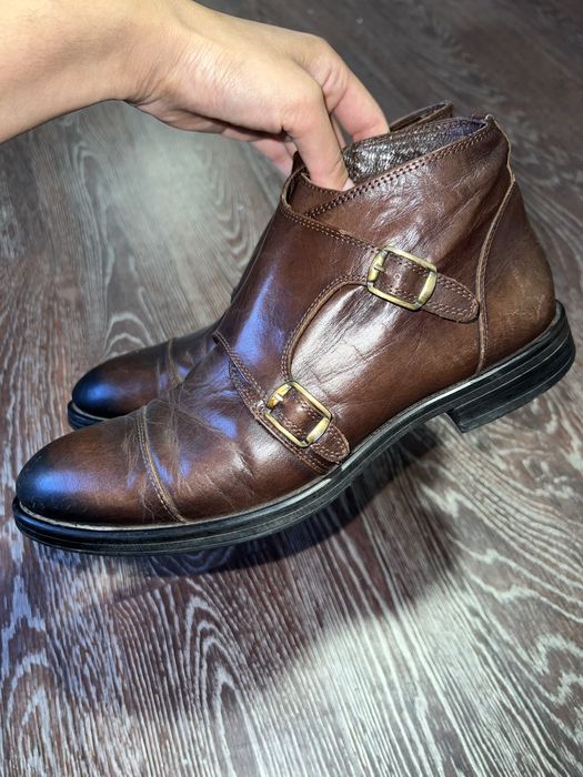 Мужские кожаные ботинки