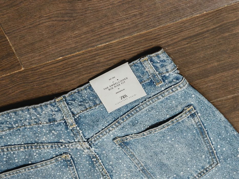 Нови дънки Zara с кристали
