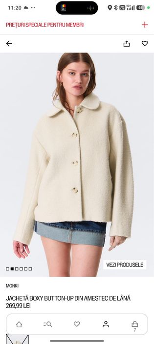 Vand  jacheta din amestec de lana