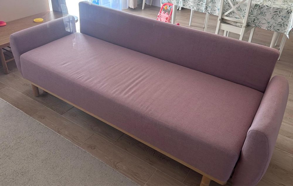 Canapea extensibilă Grunnarp – roz prăfuit