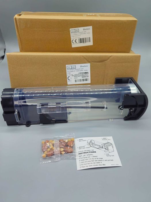 Хуманен капан за улов на мишки, многократна мишеловка с подвижен капак