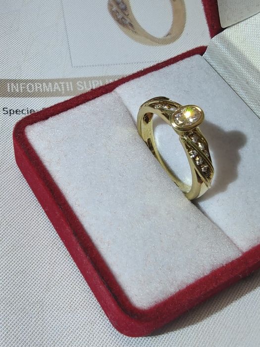 Inel vechi aur diamante certificat