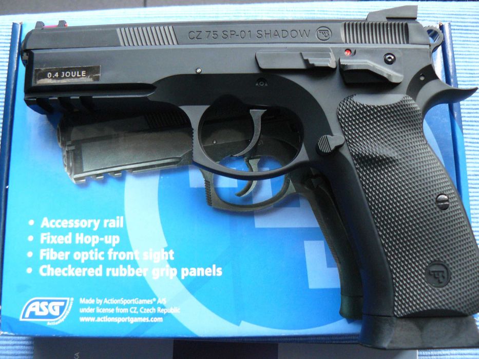 Pistol Airsoft CZ 75 SP-01 Shadow Arc/Spring,NOU,Produs Cu Licenta ASG