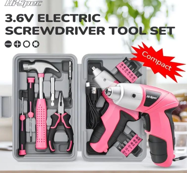 Компактен комплект- винтоверт, бормашина, електрическа отверка и множе