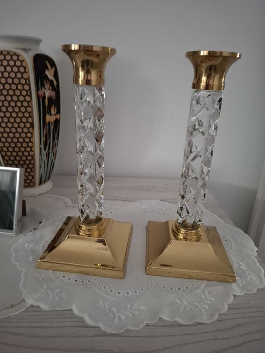 Suport 2 lumanari din cristal