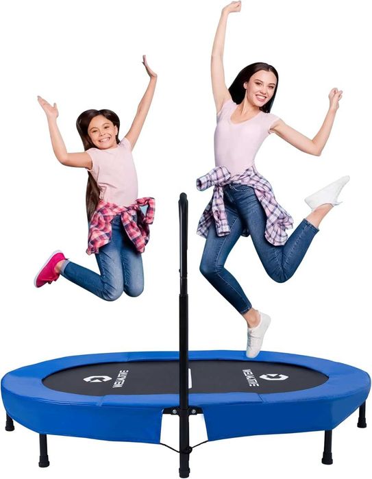 Сгъваем овален батут за закрито Welmotive за 2 души, тих, до 150 кг